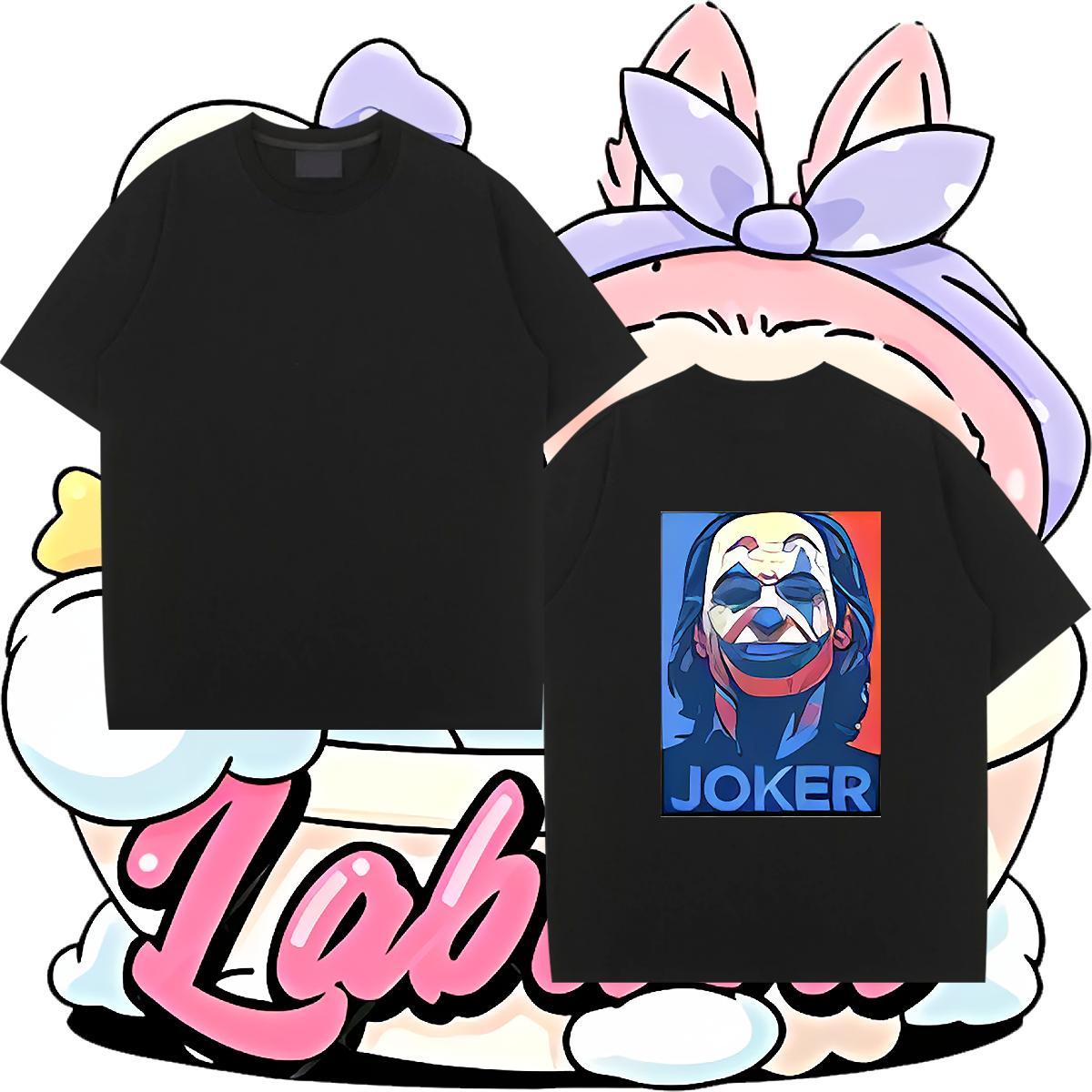 TOP Quality Man T Shirts 230g 100% Cotton clown Casual Daily Wear Cartoon Print O-Neck Short Sleeve Tshirts New Arrival Tops