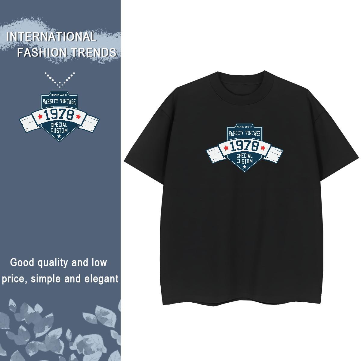 Classic T Shirts Men 230g Pure Cotton letter Anime Printing Street DIY Anime Crew Neck Couples T Shirts 2024 Designer Tees