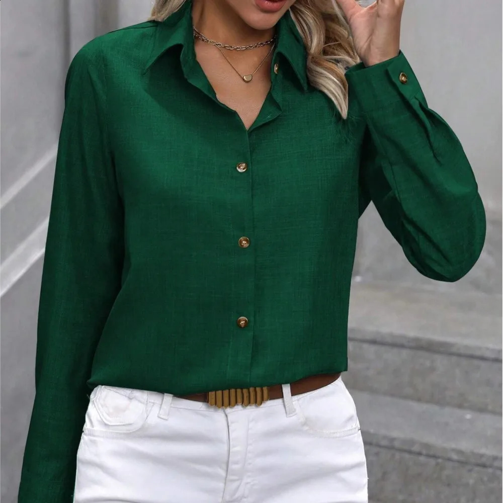 Elegant contrast long sleeved cardigan wool sweater casual single chest solid color womens lapel shirt 240814