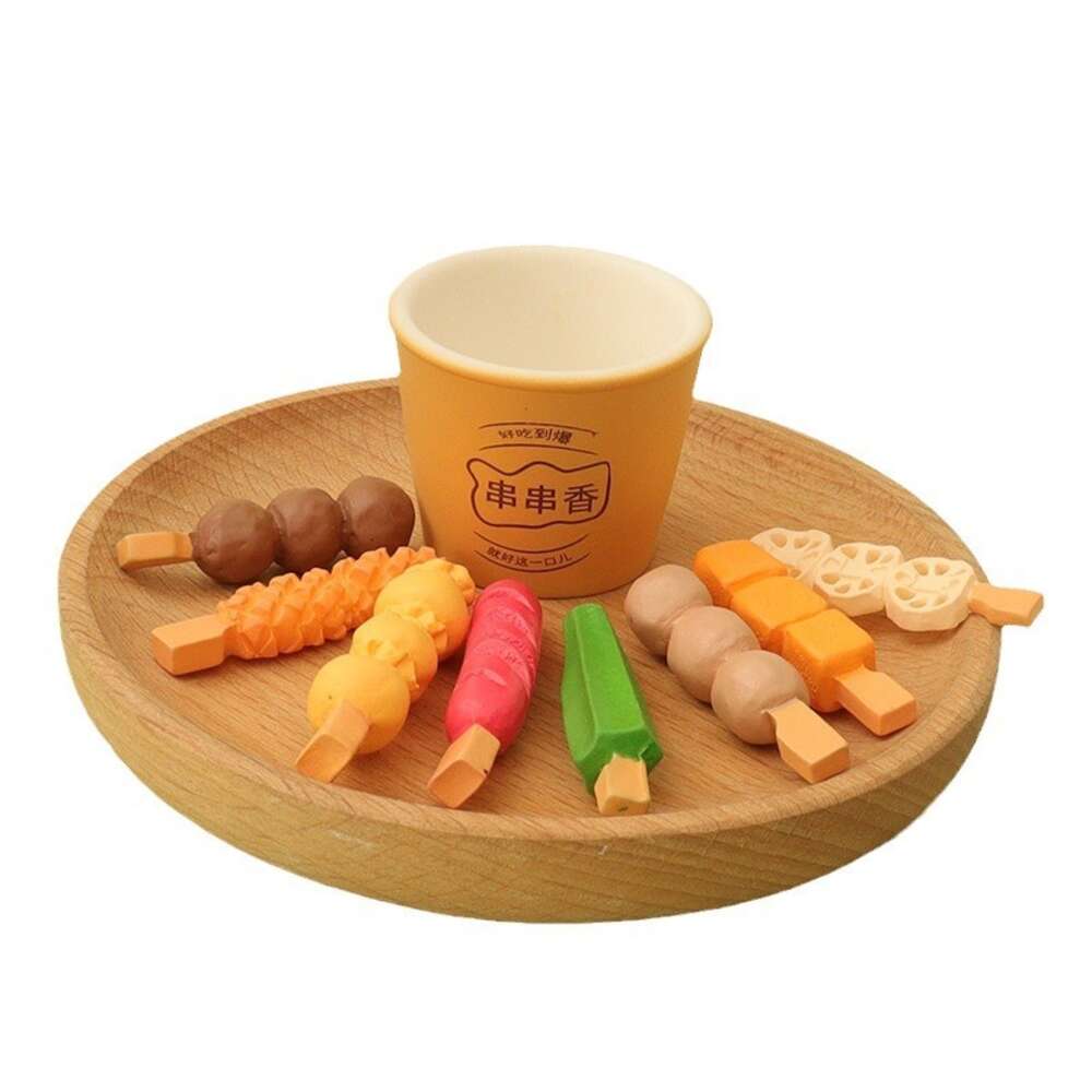 Artisan-Crafted Miniature Kitchen Supplies Authentic Food Shapes including Okra, Rice, and Meat Buns