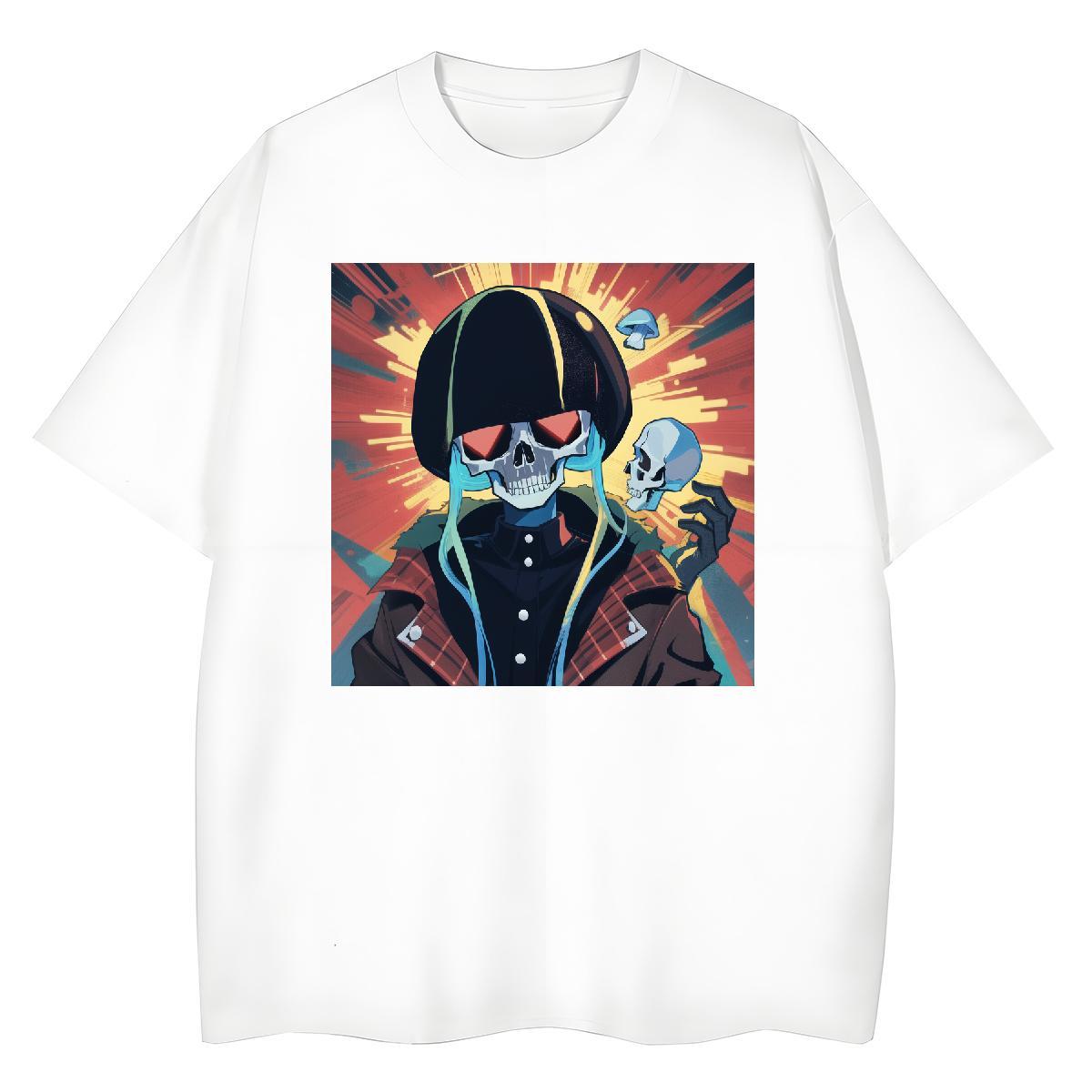 High Quality Men T Shirts 100% Cotton 230g skull Casual Daily Wear Graphic Breathable Short Sleeve Mens Tshirts Fashion Tops Tees