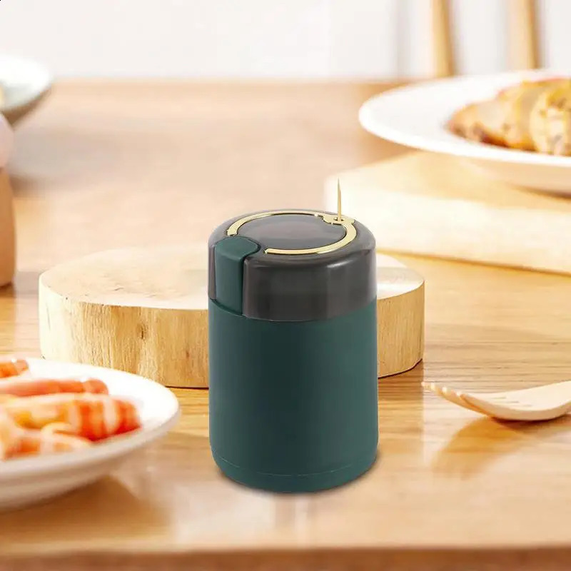 Simple Toothpick Box Dispenser Ceative Push Automatic Eject Jar Holder Household Convenient Gift Home Gadget 240816