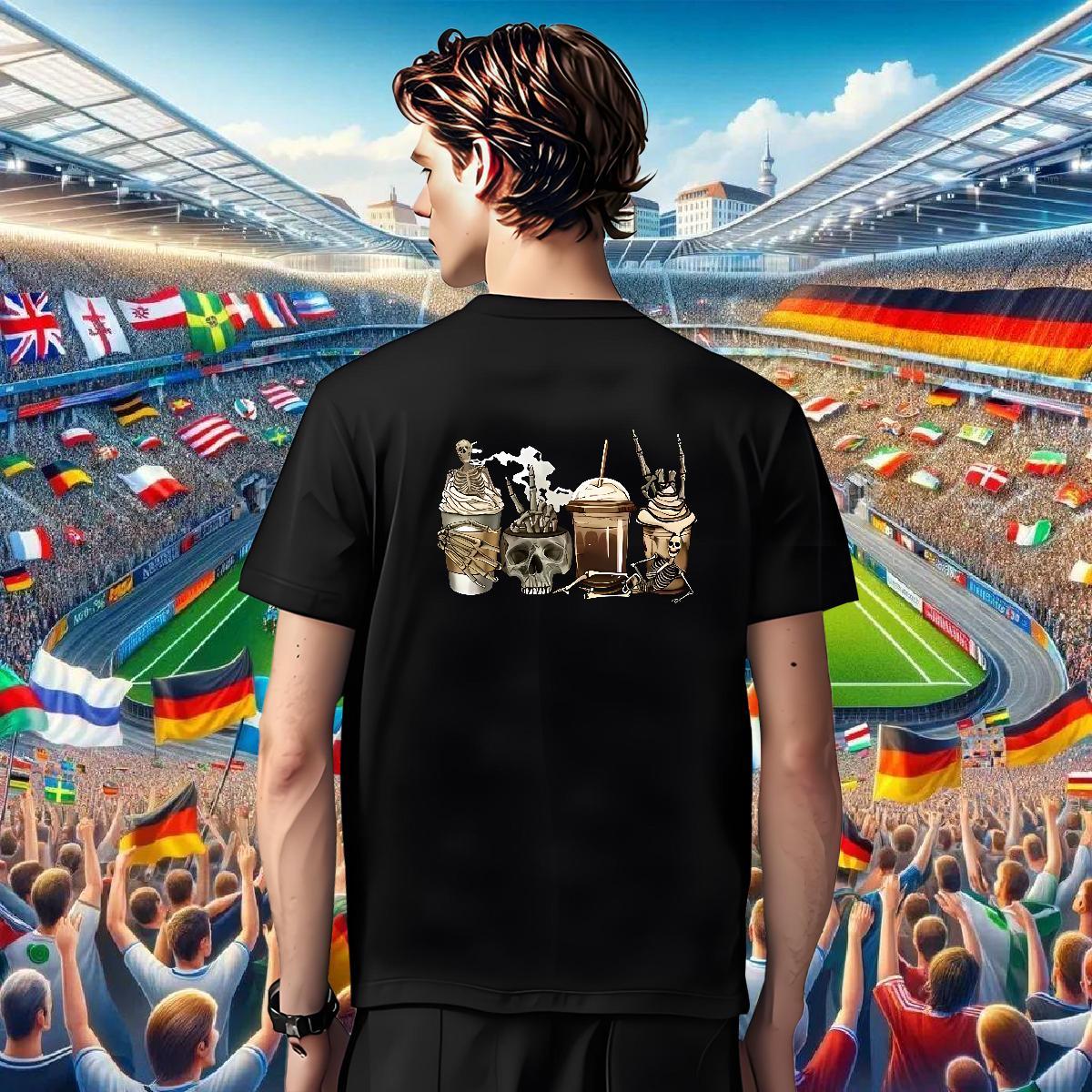 Unisex T Shirts Men 100% Cotton 230g skull Street Wear Oversized 3XL 4XL Short Sleeve Soft Men Clothes T-Shirt Designer Fashion Polos
