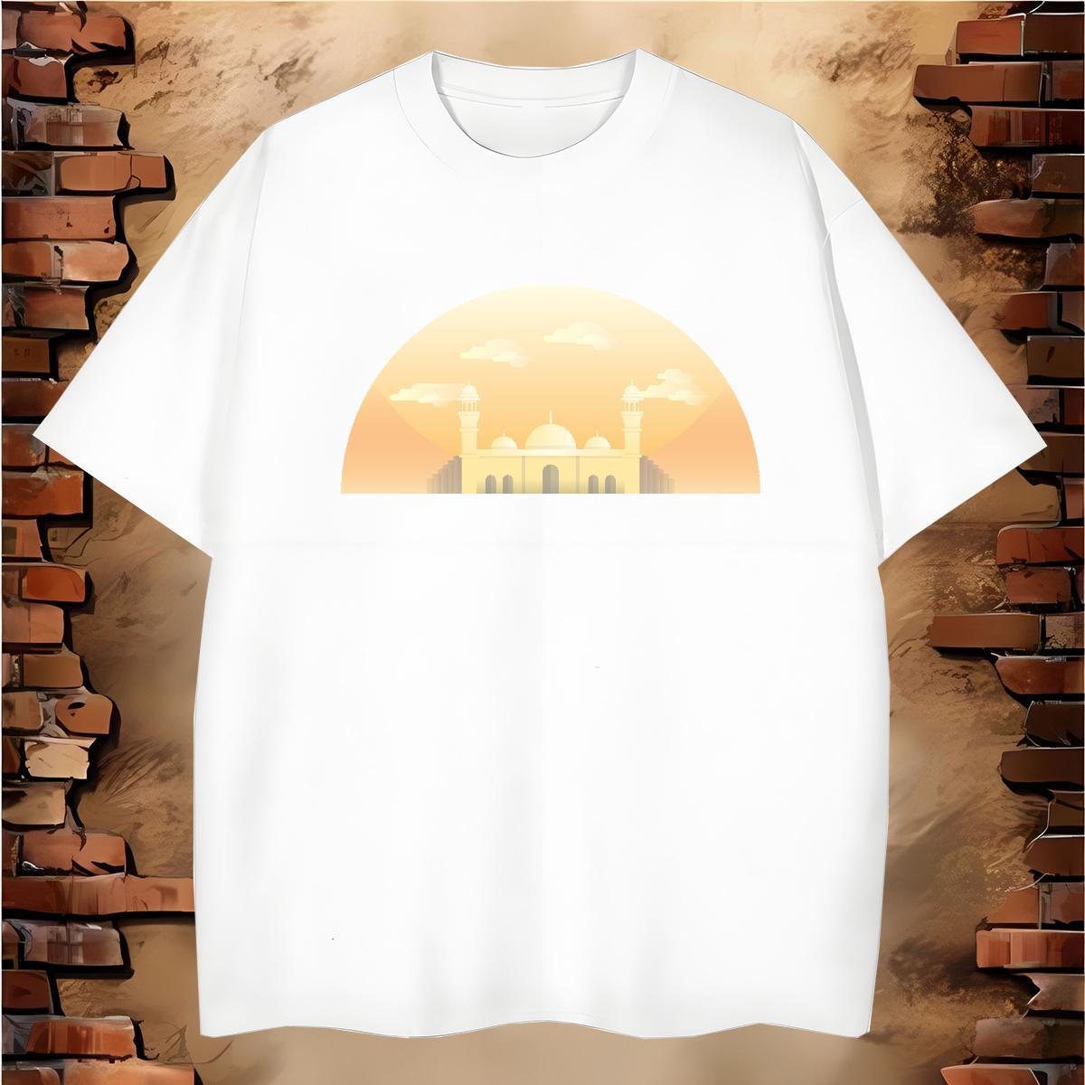 Free Shipping T-Shirts for Men 230g 100% Cotton sky Casual Beach DIY Printed Breathable Short Sleeve Tshirts New Designer Tops Tees