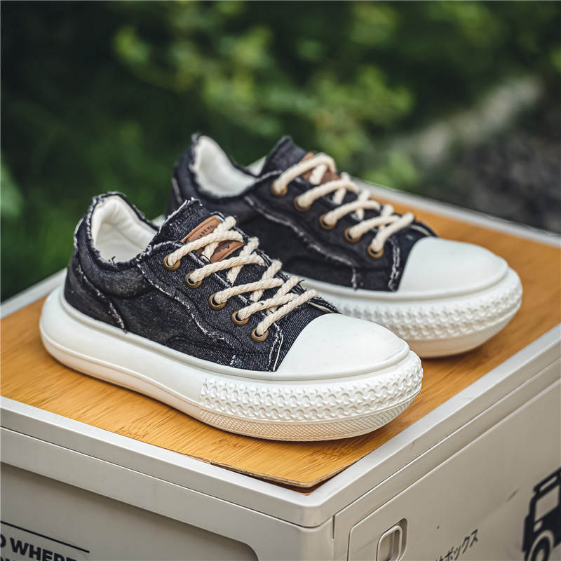 National small canvas casual big head summer breathable fashion brand all matching men's denim sports shoes