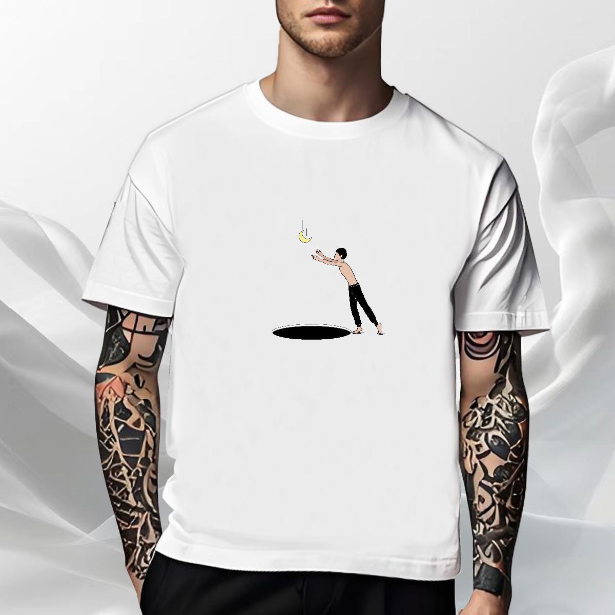 Free Shipping T-Shirts for Men 230g 100% Cotton portrait Sport DIY Anime Breathable Men Tshirts 2024 Designer Tops Shirt