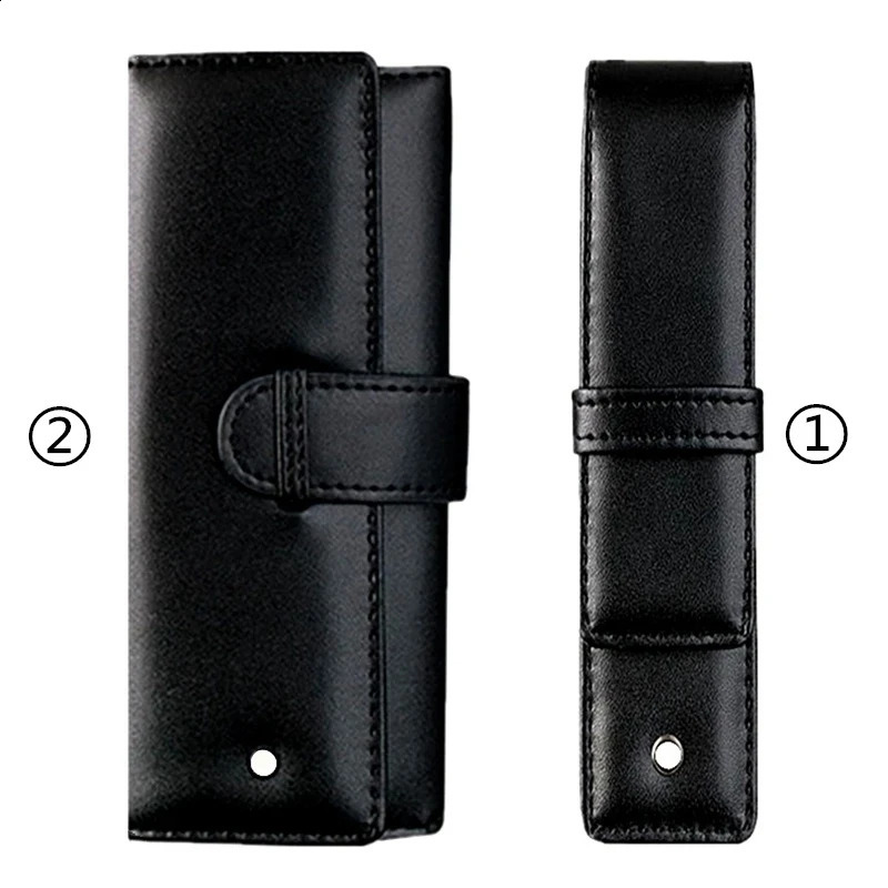 wholesale y black leather box MB pen holder pencil case High quality office stationery accessories Portable as a gift 240817