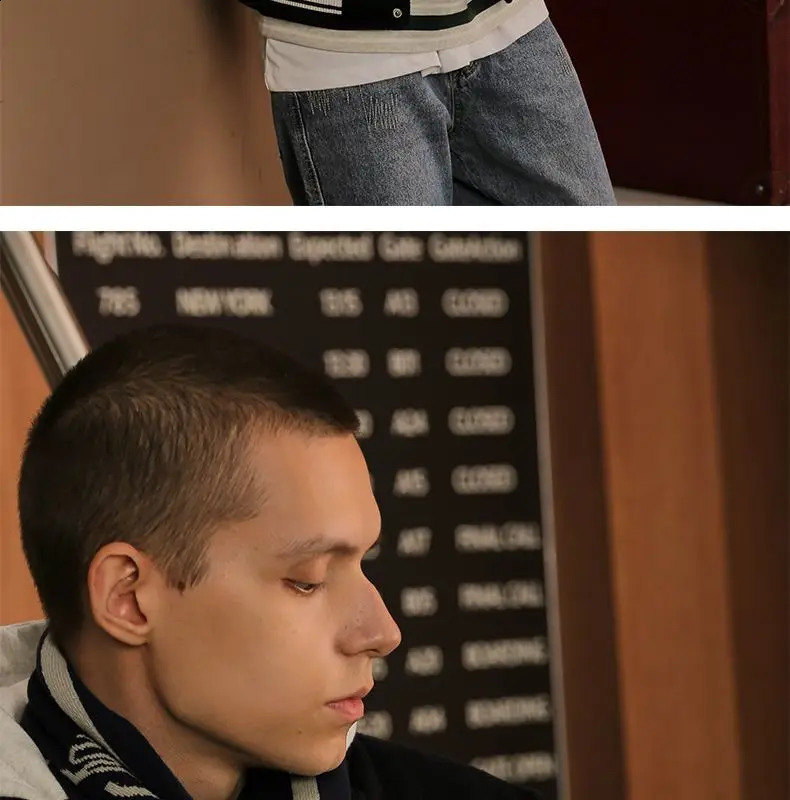 Mens American style heavily embroidered jacket Y2K retro baseball uniform black personalized spring and autumn wool leather 240809