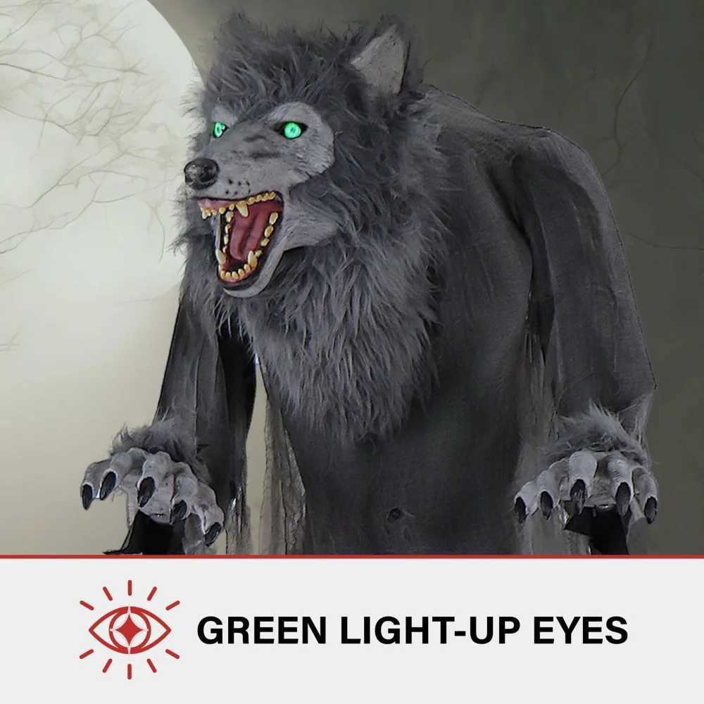 High werewolf activated Halloween animation for indoor covered outdoor crawling Halloween decorationX240817