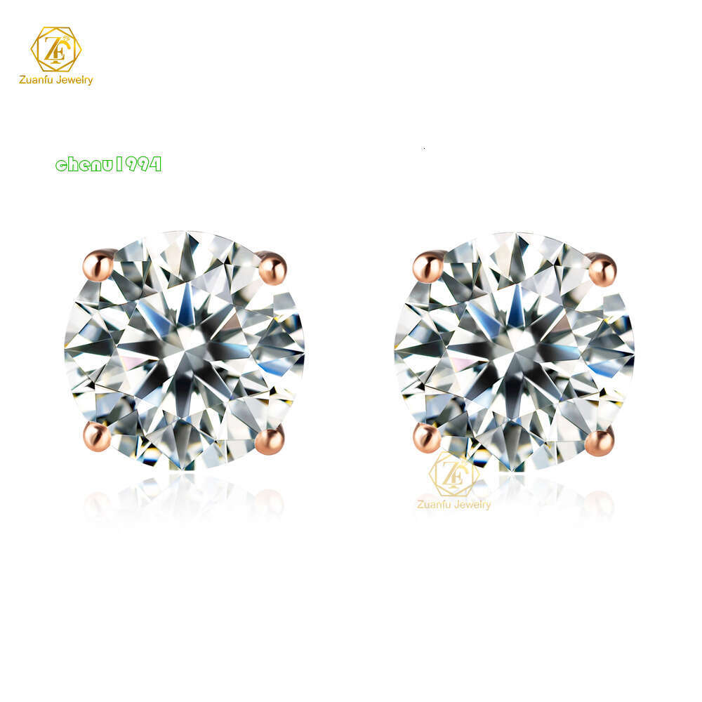 Classic Style IGI Lab Grown Diamond Stud Earrings 0.3CT to 1.5CT Gold with CVD HPHT for Engagement Gifts
