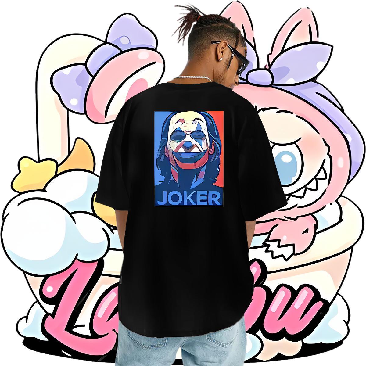 TOP Quality Man T Shirts 230g 100% Cotton clown Casual Daily Wear Cartoon Print O-Neck Short Sleeve Tshirts New Arrival Tops