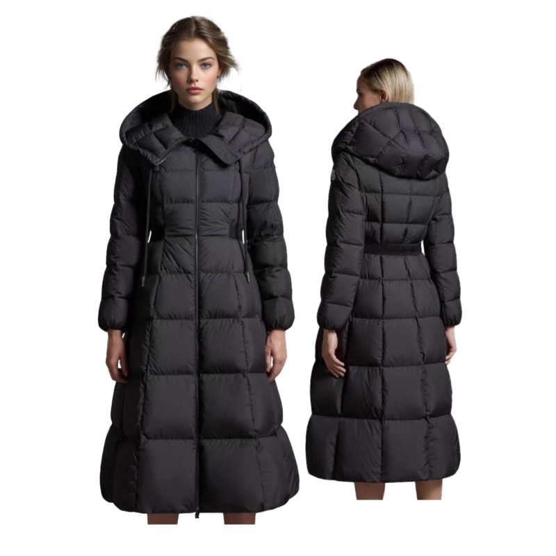 Womens Jacket Designer Winter Long Jackets Down Coats puffer Waist-Shaping Design Loose hem collar Warm Fashion Parkas With Belt Lady Coat Outerwear Pocket