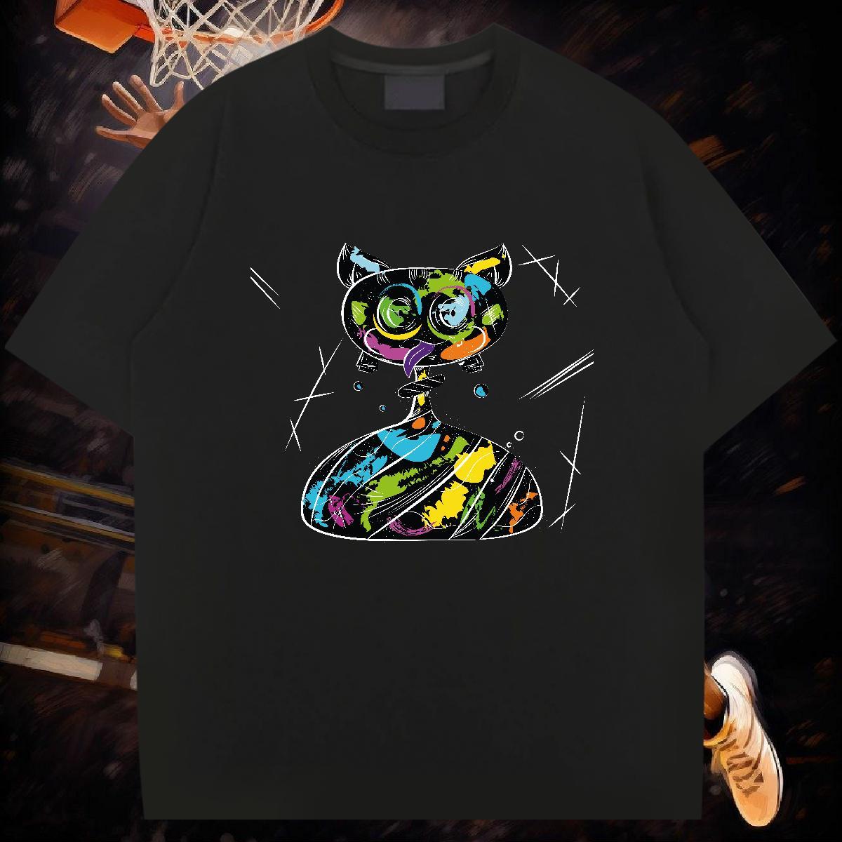 Popular T shirt 230g 100% Cotton ET Casual Anime Crew Neck Breathable Couples T Shirts Designer Polos