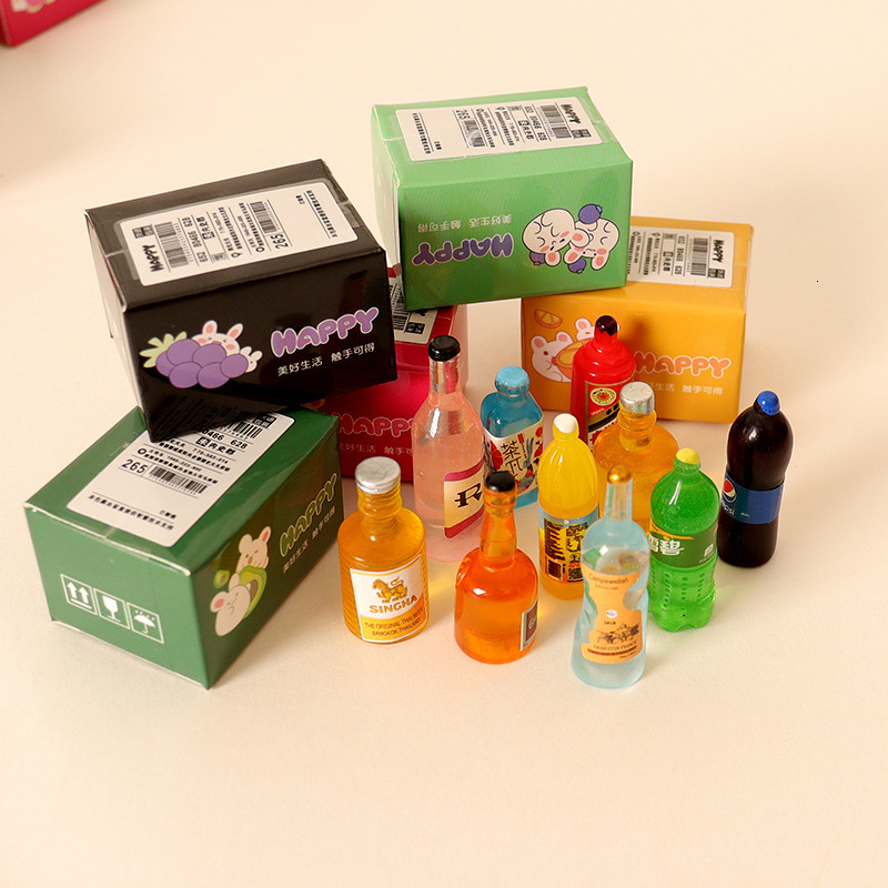 Creative mini simulation Dim sum corn beverage wrapped food and play blind box baby house decoration decorations accessories