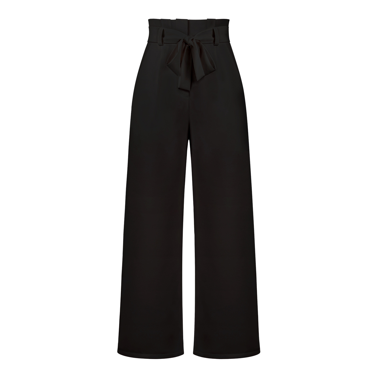 Fashionable New Workplace Womens Trousers Casual and Versatile Wide Leg Pants with Belt Temperament Commuter Pants Summer