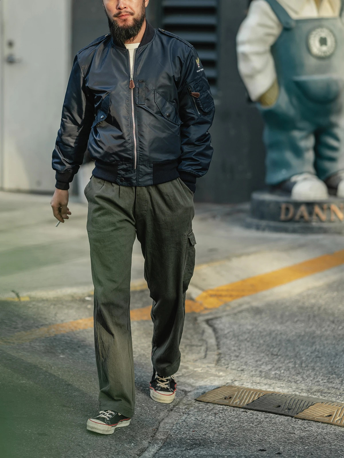 Bronson Type L2A bomber jacket waterproof nylon military flight blue 240816