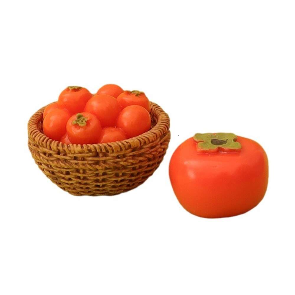 Adorable Cartoon-Style Male and Female Miniature Persimmons - Ideal Addition for Petite Landscaping Projects at Home