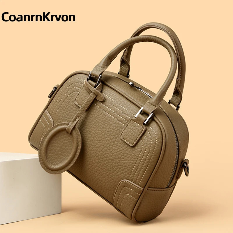 Spring elements of ity Boston womens bags large capacity ladies shoulder satchel bag fashionable hundred handbag 240817