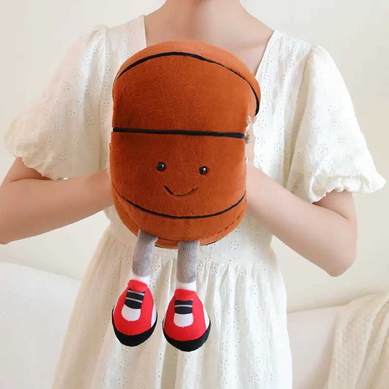 Doll with feet plush doll toys Card love plush pillow Basketball soccer fun shape plush doll cushion Home Plush Ornament Y240817