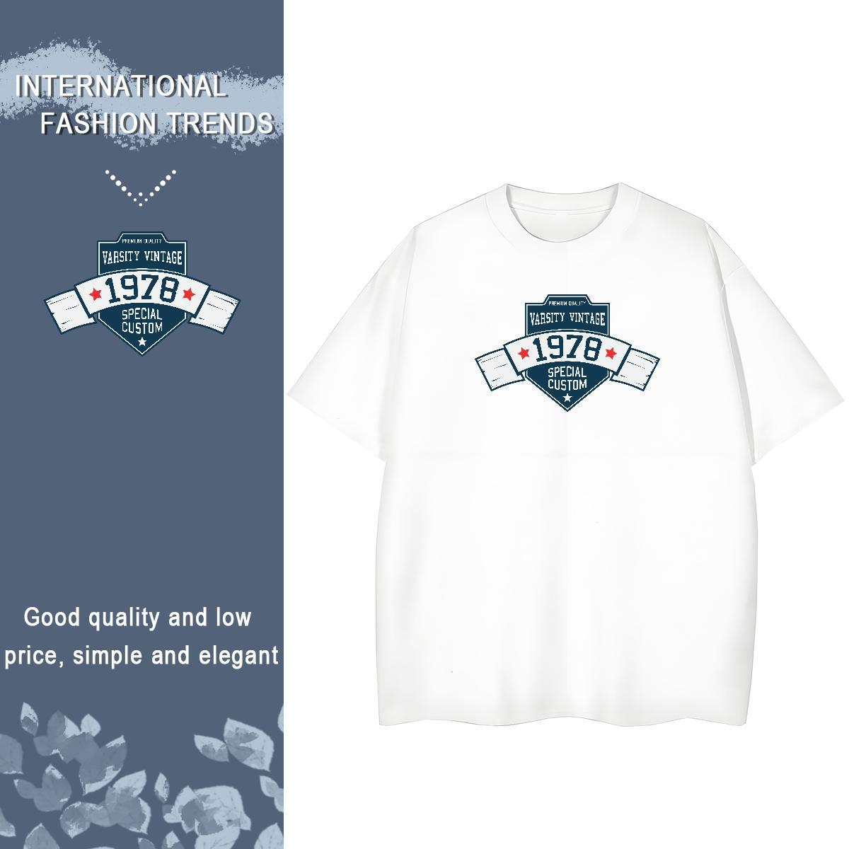 Classic T Shirts Men 230g Pure Cotton letter Anime Printing Street DIY Anime Crew Neck Couples T Shirts 2024 Designer Tees