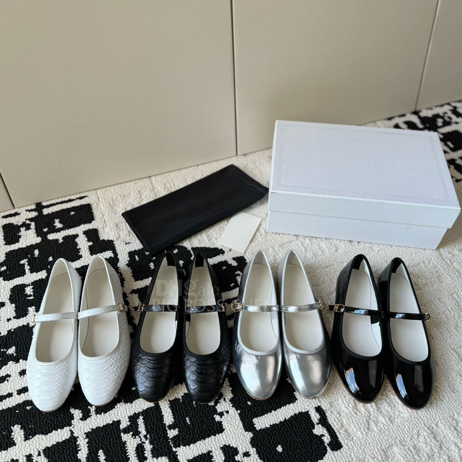 Top quality Mary Jane shoes ballet flats with strap Round-toe Boat shoes Genuine Leather loafers womens Luxury designer shoes Factory footwear