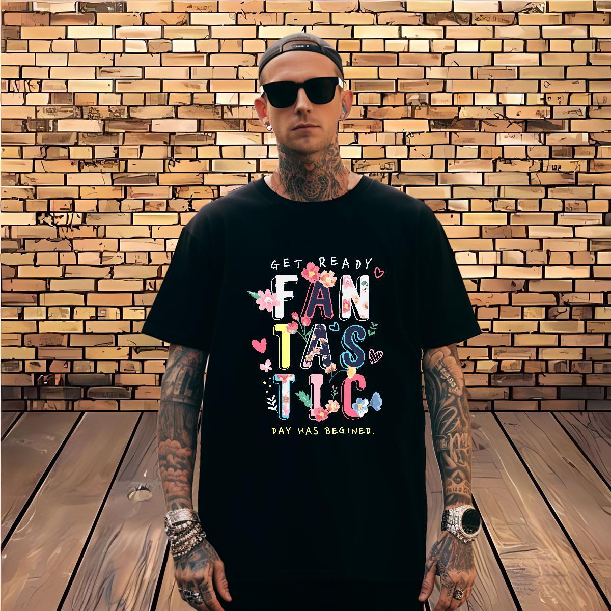Wholesale Mens T Shirts 230g 100% Cotton letter Hip Hop Custom Print Plus Size Breathable Crew Neck Men Tops Tees Free Shipping Tees Shirts