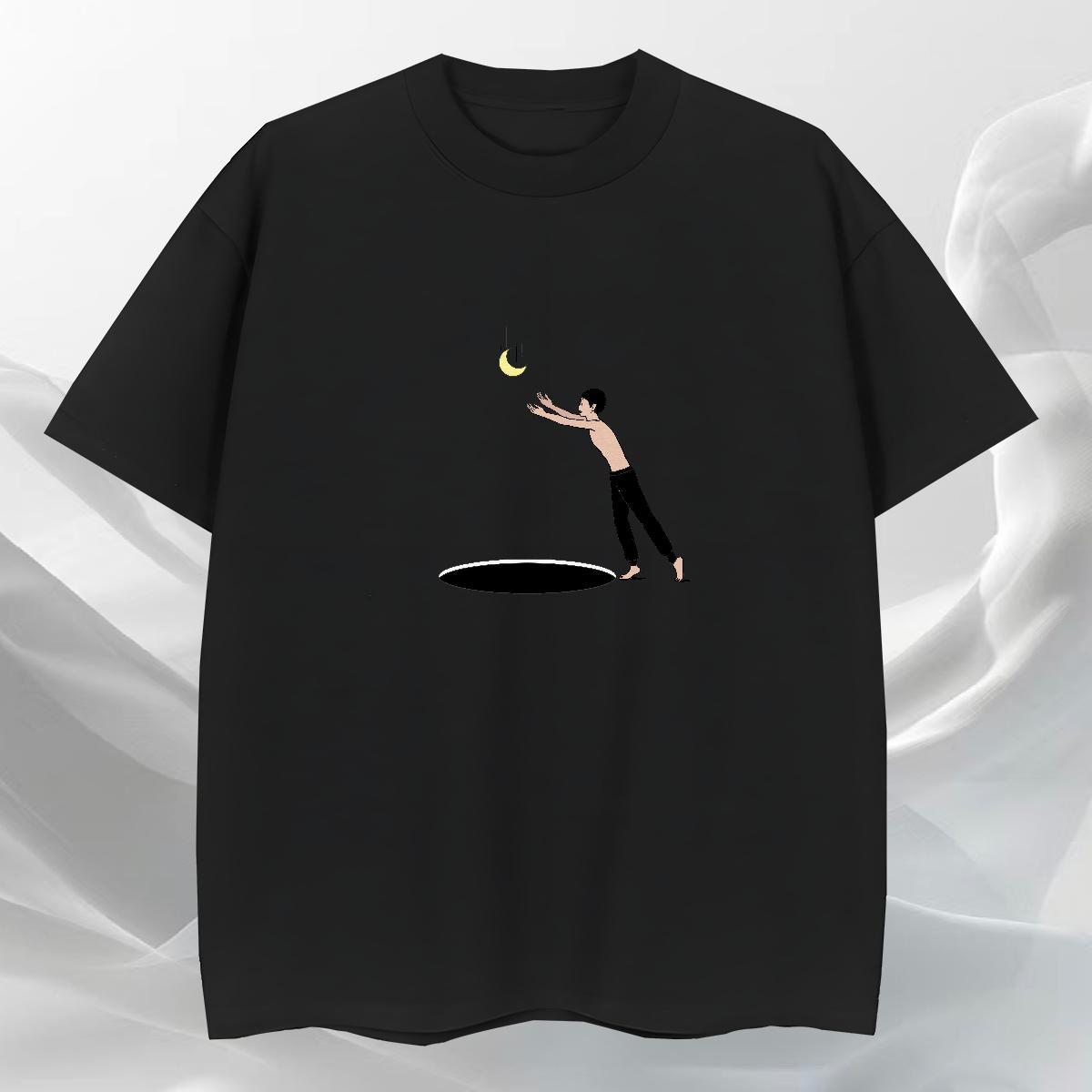 Free Shipping T-Shirts for Men 230g 100% Cotton portrait Sport DIY Anime Breathable Men Tshirts 2024 Designer Tops Shirt