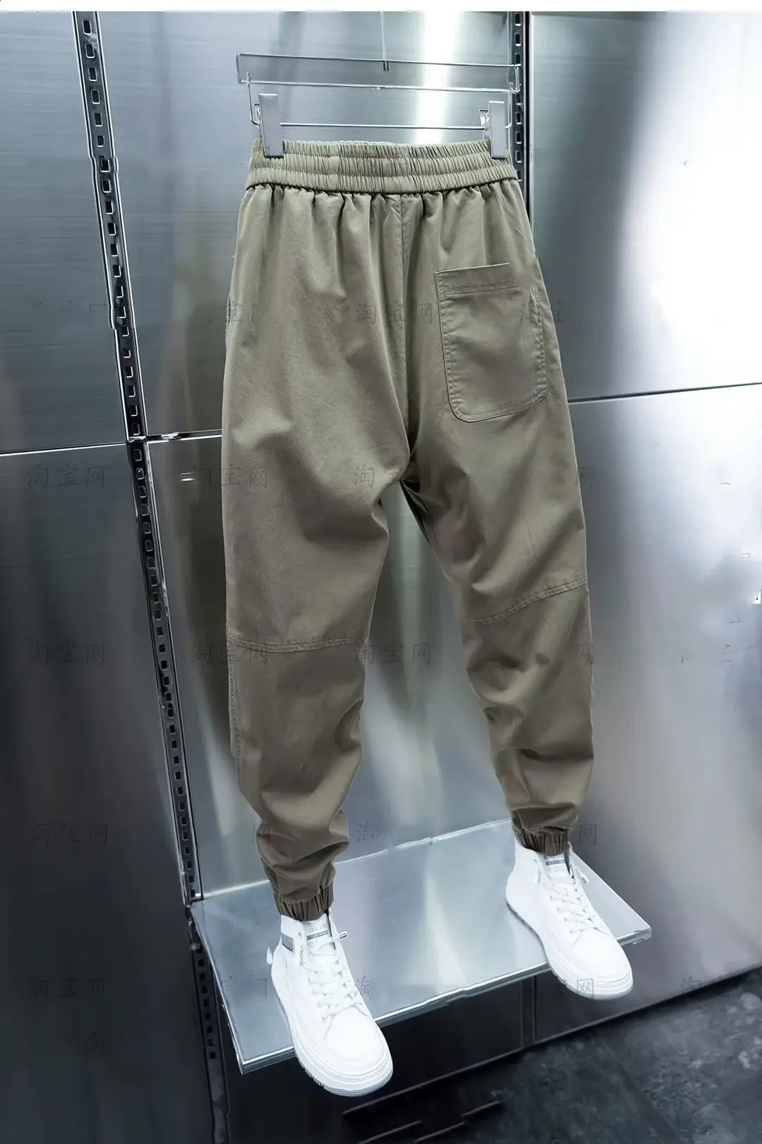 Cargo pants Joggers Harem Pants For Men Clothing All Match Fashion Buttons Decor Slim Fit Casual Trousers Autumn Winter 240816