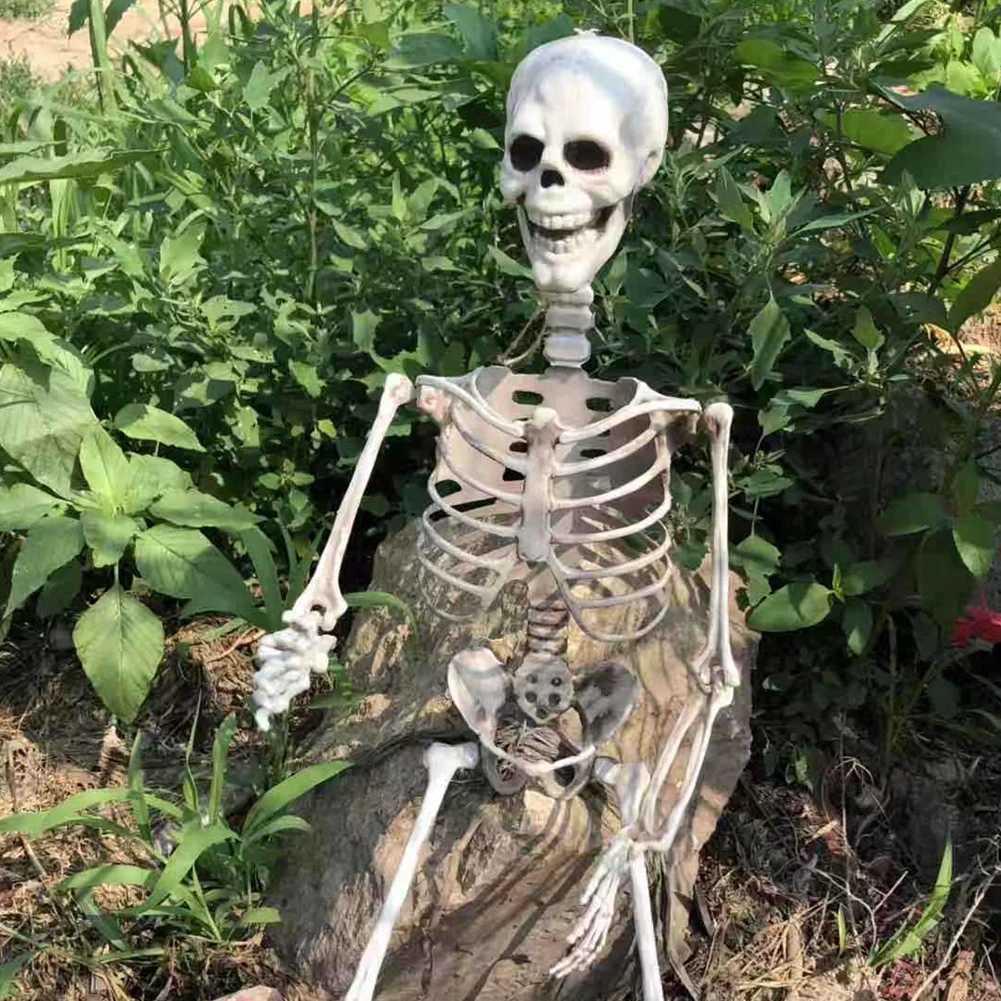 Full size hanger 90CM activity skeleton haunted house horror prop Halloween party decorationX240817
