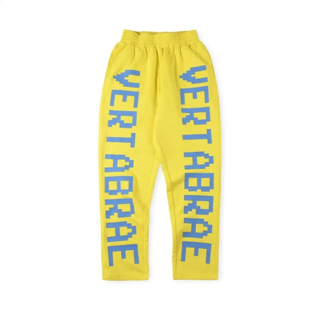 Hip Hop Street Letter Printed Loose Casual Pants Mens Vertabrae Sports Harajuku Elastic Waist Drawstring Running 240816