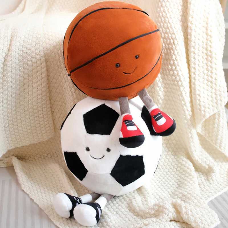 Doll with feet plush doll toys Card love plush pillow Basketball soccer fun shape plush doll cushion Home Plush Ornament Y240817