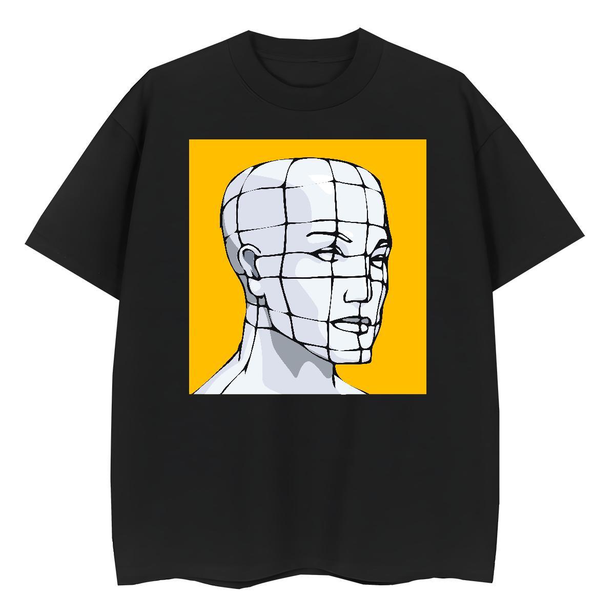 Cool Design T Shirts Men 230g Pure Cotton portrait Street Floral Print Breathable Short Sleeve Couples T Shirts Fashion Designer Wear