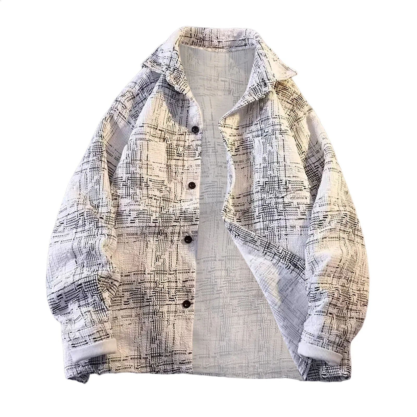 Mens Autumn Winter Fashion Lapel Coat Casual Loose Shirt Jacket Clothing down Lightweight 240816