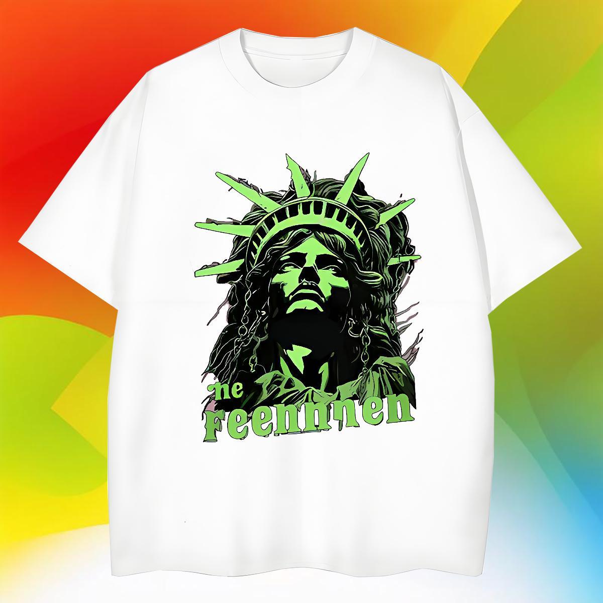 Free Shipping Men T Shirts 230g Pure Cotton portrait Spring Summer Oversized O Neck Short Sleeves Men Tshirts Casual New Tops Tees