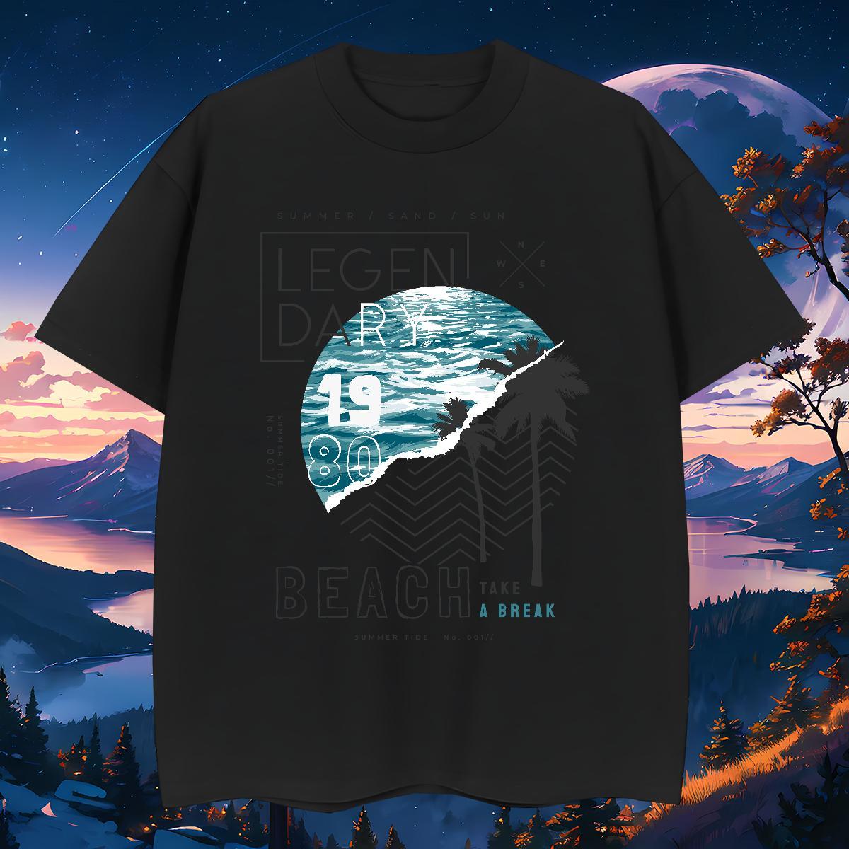 Brand T shirt 100% Cotton 230g letter Outdoor DIY Short Sleeve Soft Men Tees 2024 DIY Clothes
