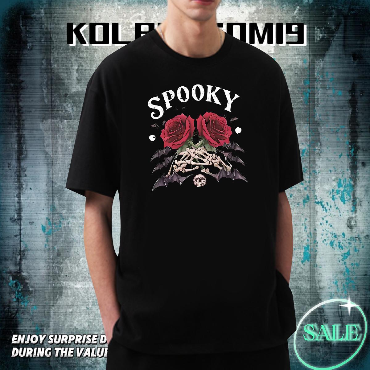 Loose Fit T Shirts Men 230g Pure Cotton rose Anime Printing Street Plus Size Custom Short Sleeve Soft Couples T Shirts Fashion Casual Clothes