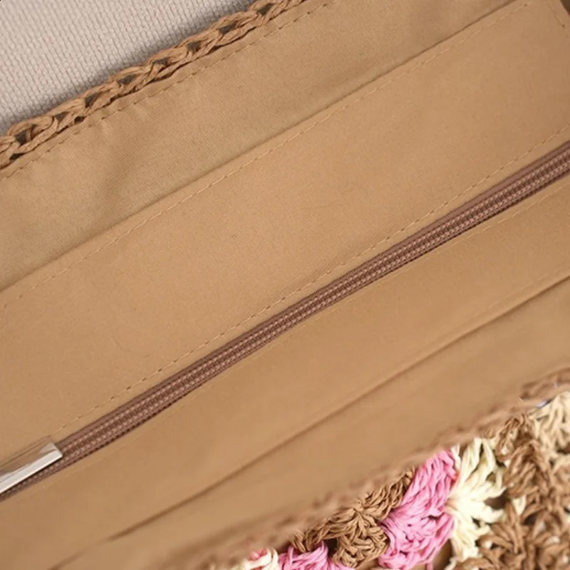 1pc Handknitted Bag Bohemian Crocheted Hollow Shoulder Beach For Summer Vacation Mommy 240816Z