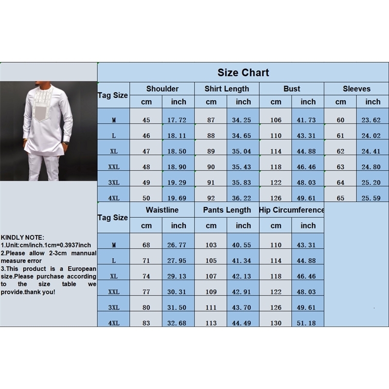 mens two-piece Polerones African dress single chest set embroidered white shirt mens wedding set 240816