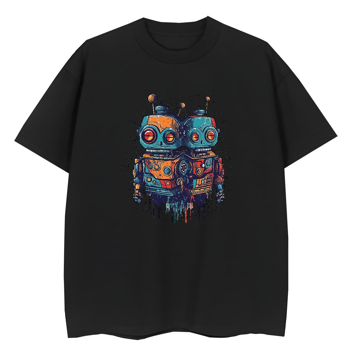 Unisex T-Shirts for Men 100% Cotton 230g ET Anime Printing Street Oversized 4XL Pure Cotton Men Clothes T-Shirt Custom Tops Shirt