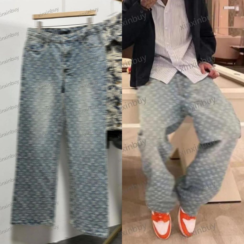 xinxinbuy Men women pant Sport Letter jacquard Spring summer Casual pants letter khaki Grey black blue XS-3XL