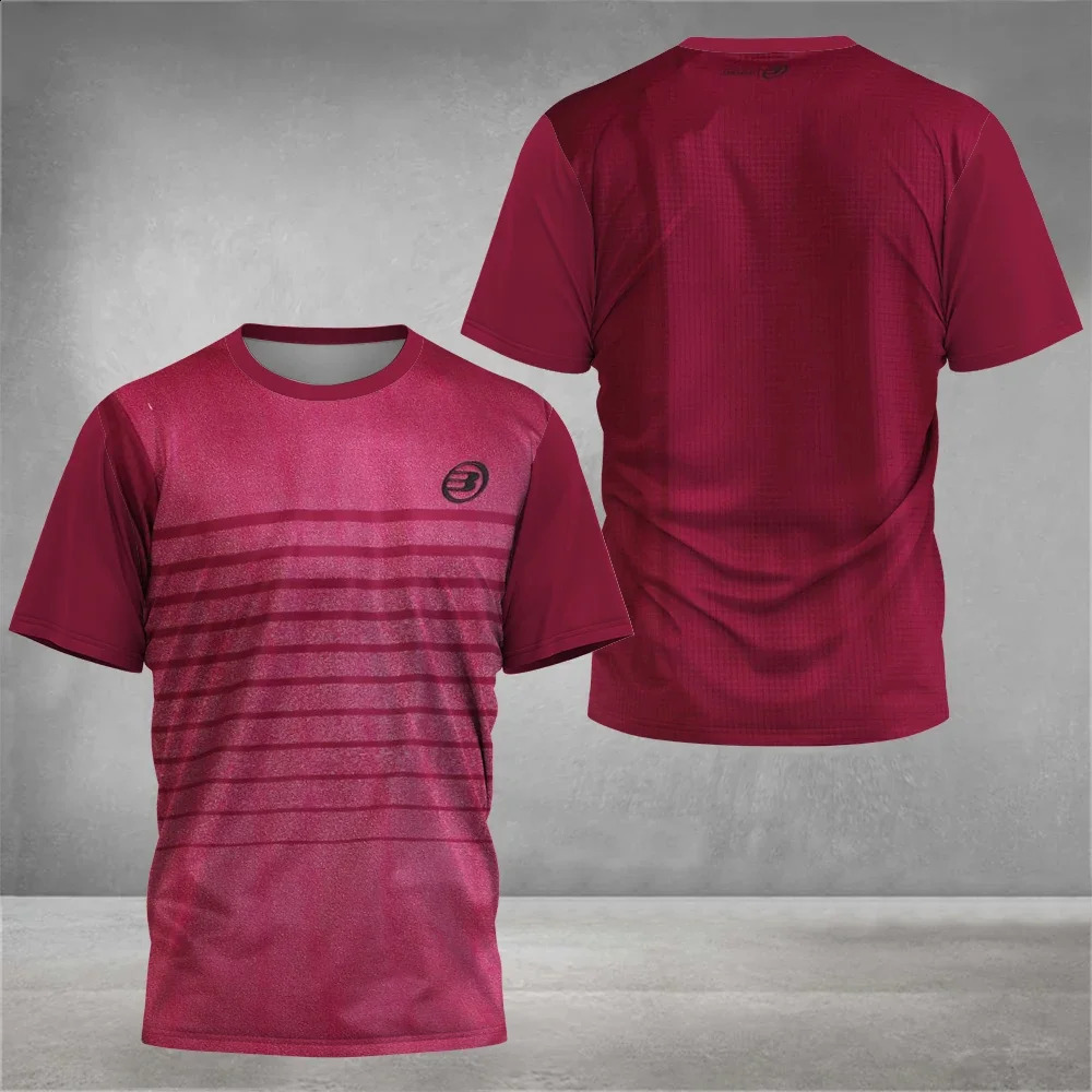 2024 Padel Element Print Quickdrying Short Sleeve Mens Tennis Breathable Wear Ultrathin Fitness Tshirt Casual Top 240816