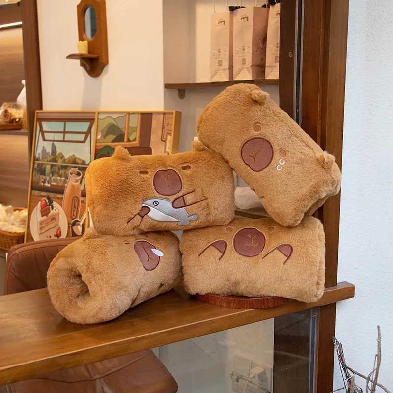 New Capybara Hand Warmer Pillow Super Soft Keep Warm in Winter Comfy Stuffed Animal Cartoon Dolls Kids Birthday Gifts Decor Y240817