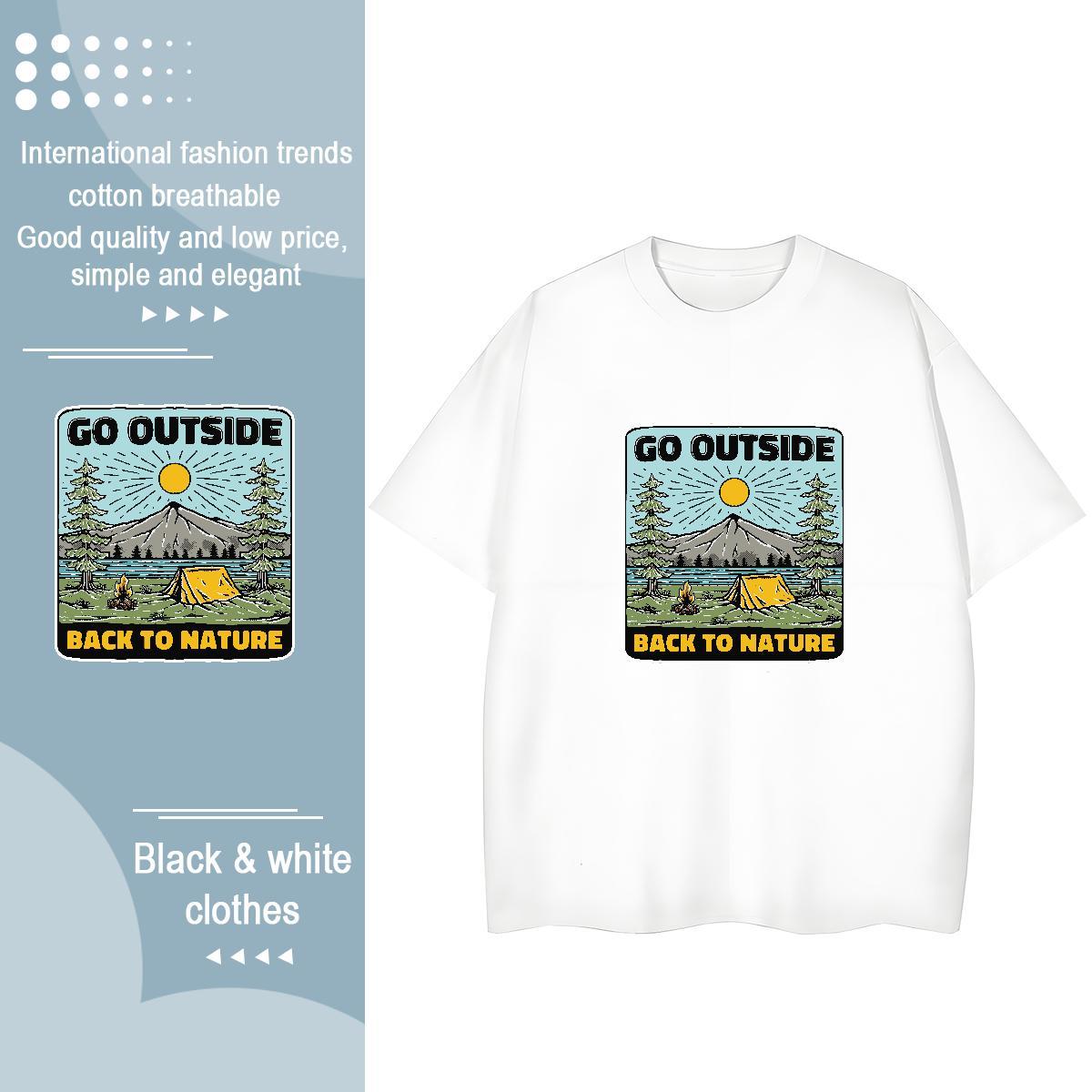 Soft T Shirts Men 230g Cotton letter Sports Casual Customized Print O-Neck Short Sleeve Men Tees Casual New Top Tees