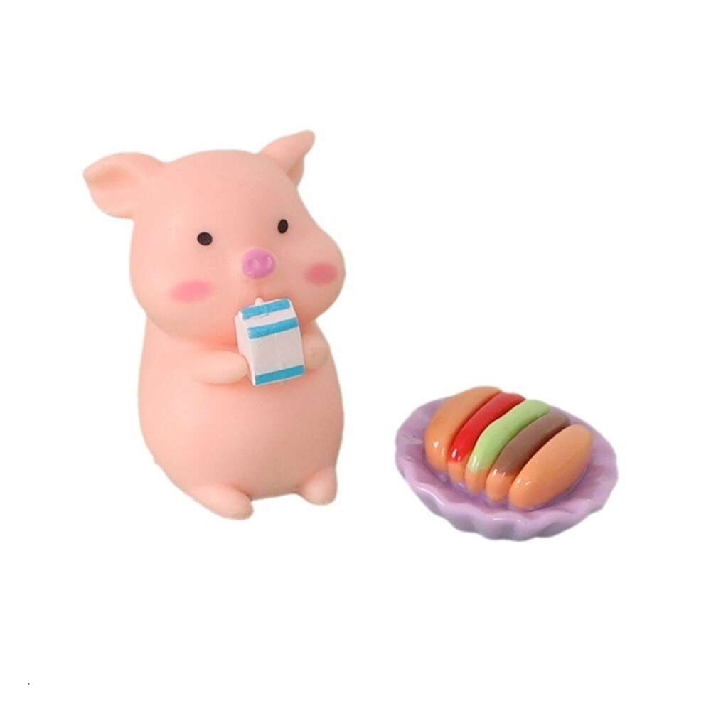 Whimsical Animal-Shaped Desk Sculptures - Adorable Mini Pig Collectibles