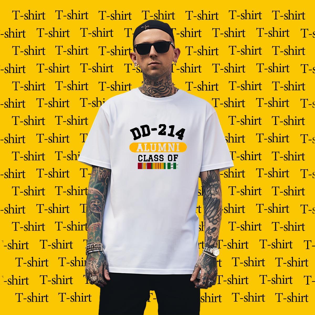 High Quality T shirt 230g 100% Cotton letter Outdoor Customized Print Crew Neck Breathable Tshirts 2024 New Top Tees