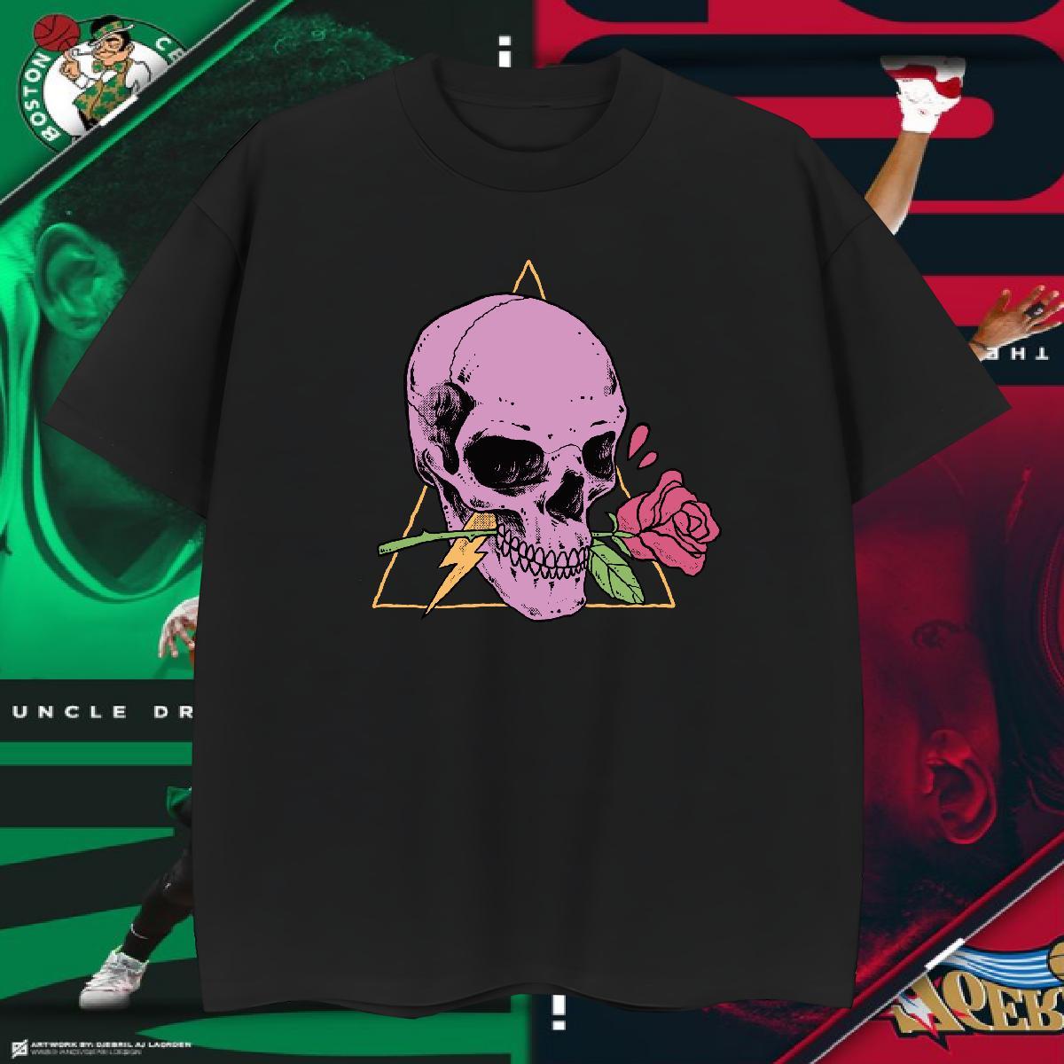 Brand T Shirt For Man 230g 100% Cotton skull Street Casual Plus Size Cartoon Short Sleeve Soft Tshirts New Arrival Clothes