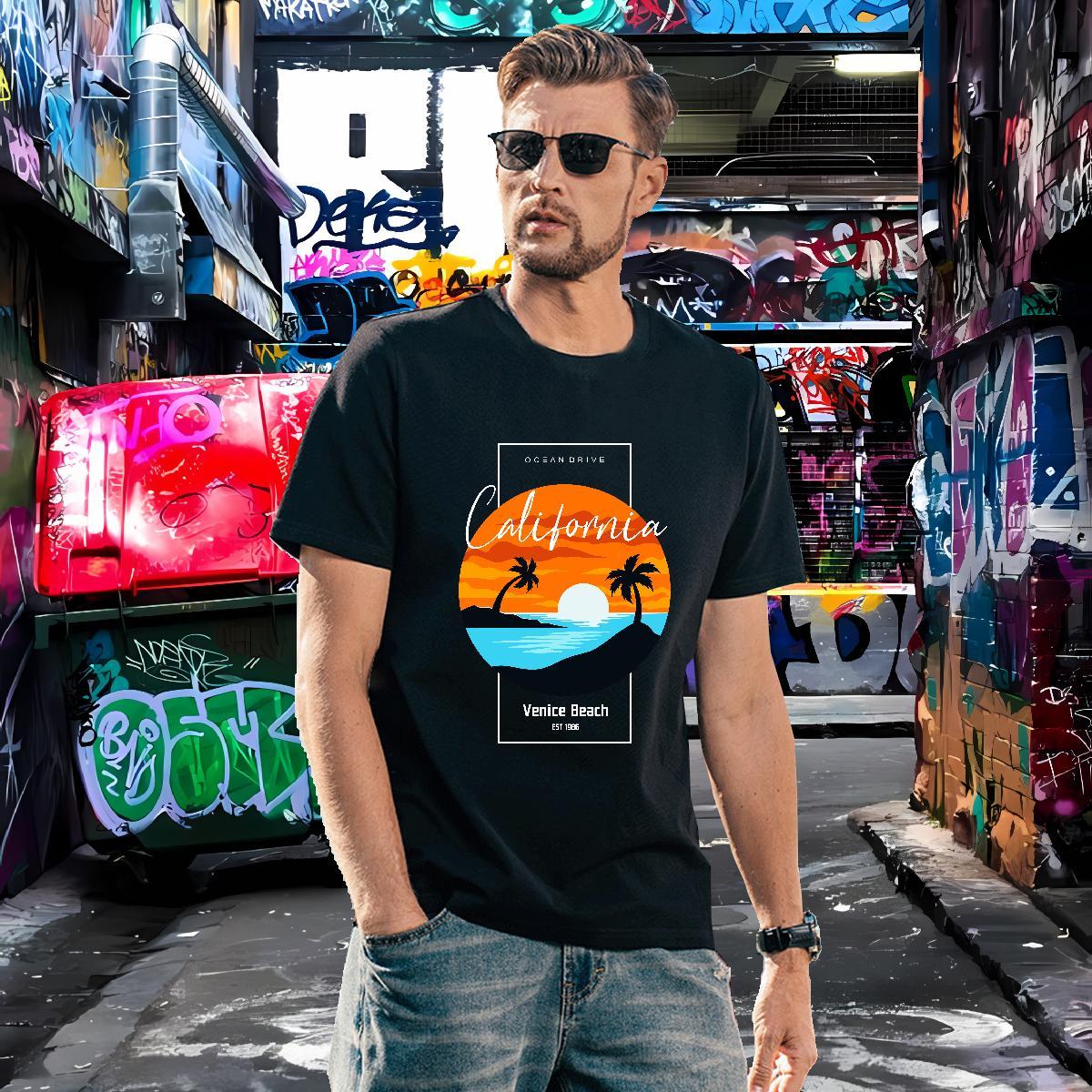 Unisex T-Shirts for Men 230g 100% Cotton letter Home Outdoor Graphic Breathable Short Sleeve Couples T Shirts 2024 Designer Top Tees