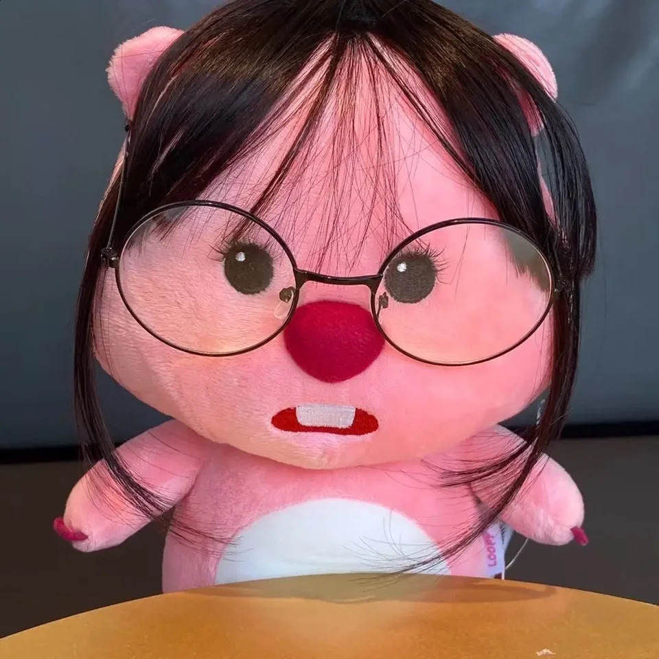 Diy Kawaii Loopy Plushie Doll Cartoon Glasses Soft Stuffed 20Cm Cartoon Friend Looks Like Cartoon Decor Plush Birthday Gift Toy 240806