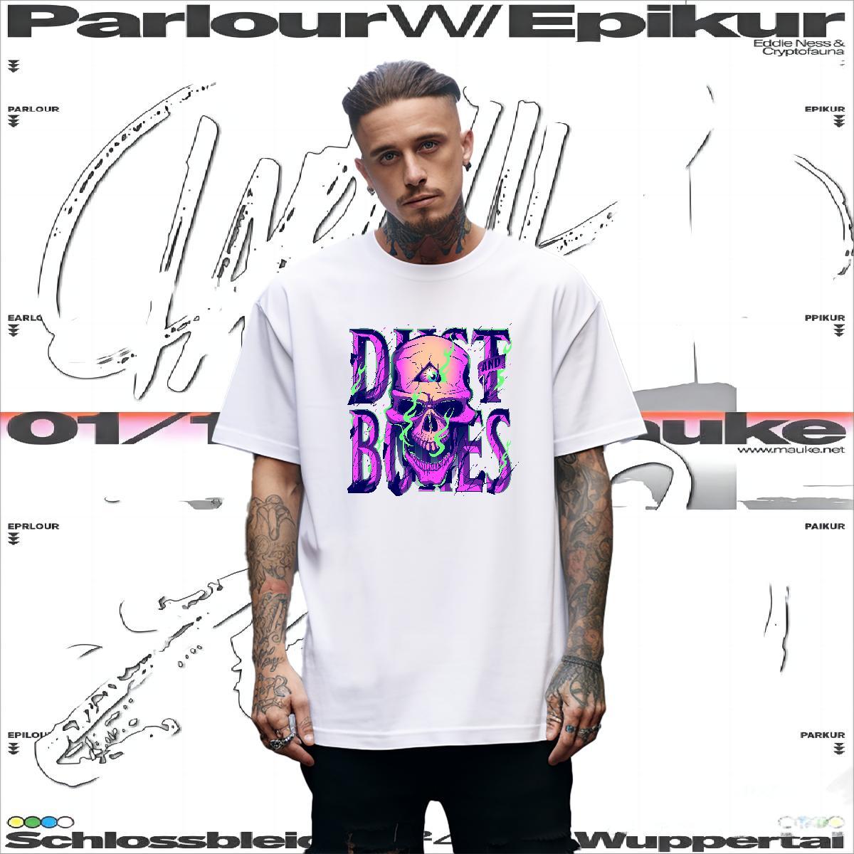 Soft T-Shirts 230g Pure Cotton skull Street wear Hip Hop Customized Print O Neck Short Sleeves Tshirt for Man Woman DIY Tshirts
