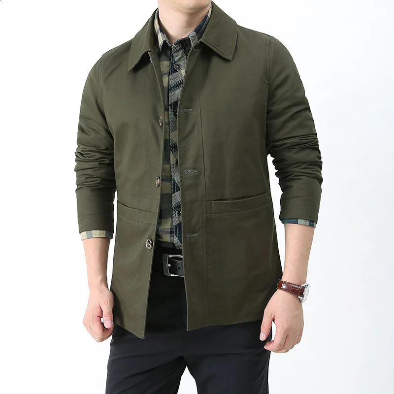 MaiDangDi spring and summer washed cotton foreign trade jacket suitable for mens workwear jackets lapel flight suits w240816
